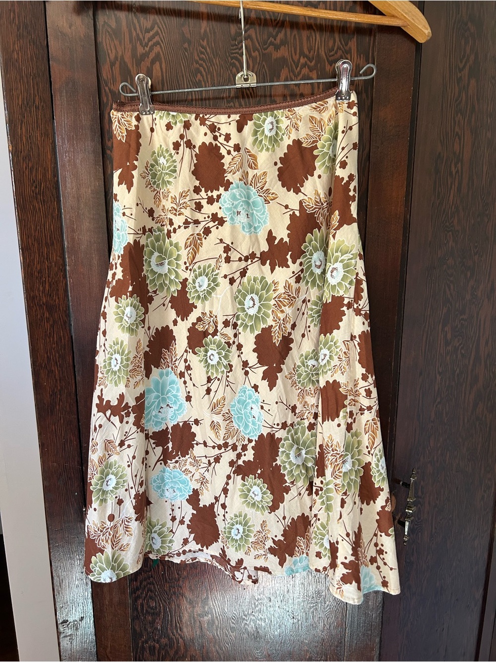 2000's Floral Midi Skirt